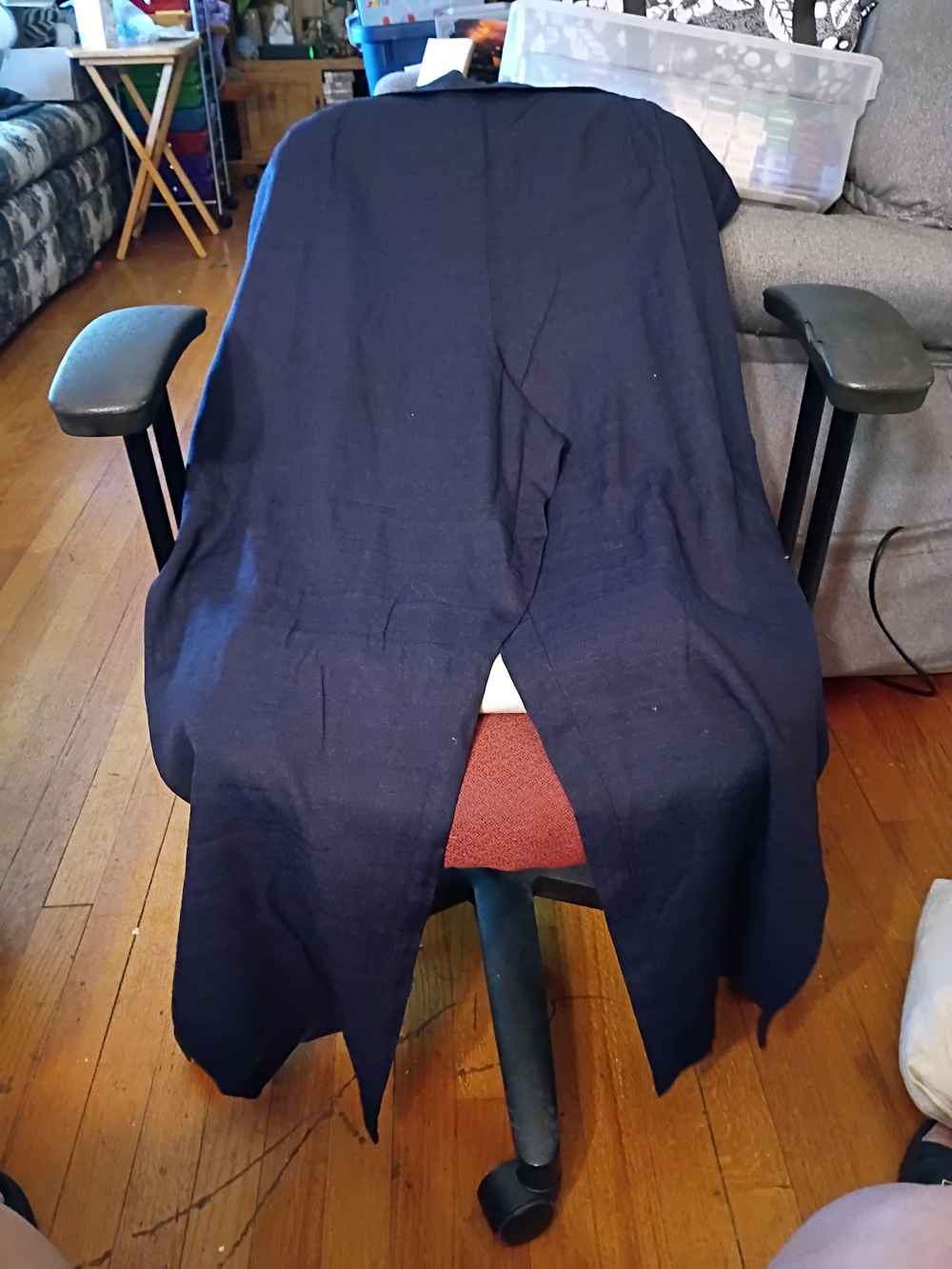 Women's Navy Wide-Leg Dress Pants - Classic Tailored Look